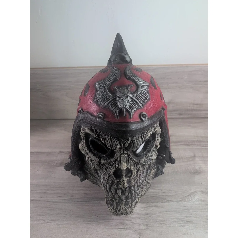 2001 Mask Illusions Halloween Horror Scary Costume Full Head Motorcycle Skeleton
